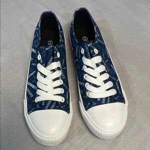 Blue and White Low-Top Cowboys Sneakers JP-119